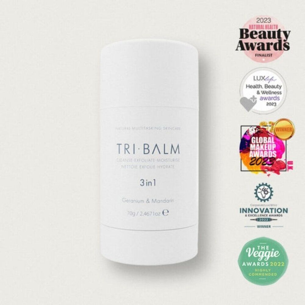 Formulae Prescott Tri Balm Stick 3 In 1 Facial Balm Cleanser Exfoliant NIB